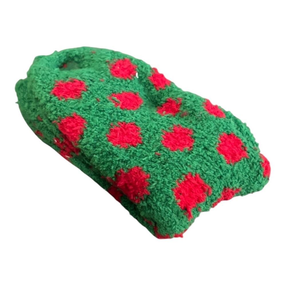 Christmas Women's Cozy Socks Green & Red Size 4-10 NWT